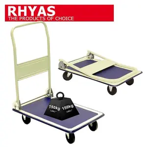 Rhyas Platform Trolley Cart Barrow 150kg Sack Truck Warehouse