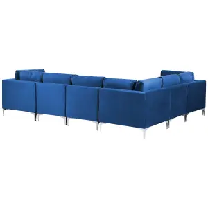 Corner Sofa EVJA Navy Blue Velvet Right Hand