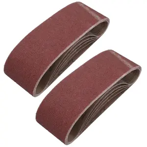 75mm x 533mm 60 Grit Medium Abrasive Sanding Belt Sander Discs 10 Pack