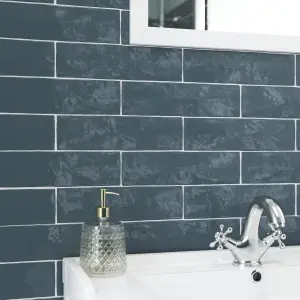 Vernisse Blue Gloss Ceramic Wall Tile Sample