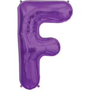 NorthStar F Letter Foil Balloon Purple (One Size)