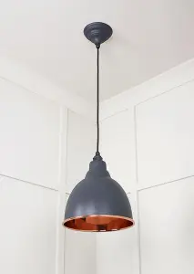 Smooth Copper Brindley Pendant in Slate