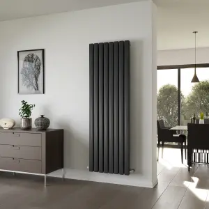 Ximax Vulkan Square VUQ1800585A Anthracite Gas Vertical Designer 6198BTU Radiator, (W)585mm x (H)1800mm