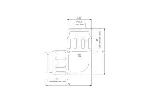 Flomasta Push-fit 90° Pipe elbow (Dia)146mm, Pack of 5