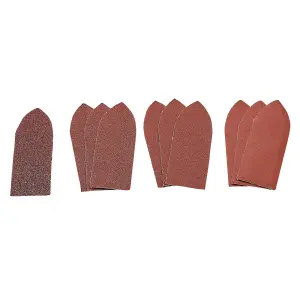 Draper  Assorted Hook and Loop Aluminium Oxide Sanding Sheets, 32 x 92mm (Pack of 10) 99259