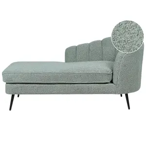 Right Hand Boucle Chaise Lounge Green ALLIER