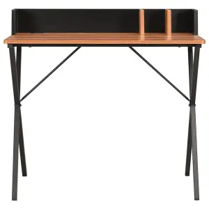 Berkfield Desk Black and Brown 80x50x84 cm