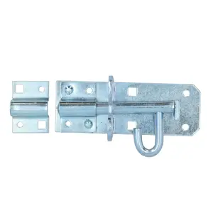 100mm Galvanised Brenton Slip Bolt Padbolt Slide Latch Lock Sheds Gates 4pk