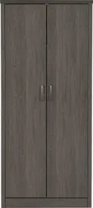 Lisbon 2 Door Wardrobe in Black Wood Grain