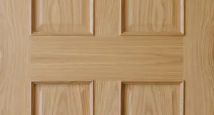 4 panel Fully finished Unglazed Oak veneer Internal Door, (H)1981mm (W)762mm (T)35mm