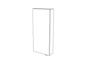 GoodHome Imandra Gloss Grey Single Bathroom Wall cabinet (H)90cm (W)40cm