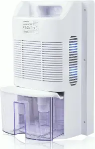 1.8L Small Quiet Dehumidifier - Dehumidifier with UV Air Purifier - With 24 Hour Timer & Digital Touch Screen