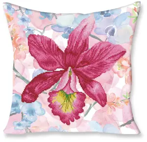 PILLOW S/GARDEN CRIM - Diamond Painting Kit: Pillow: Sparkle Garden: Pink - Diamond Dotz