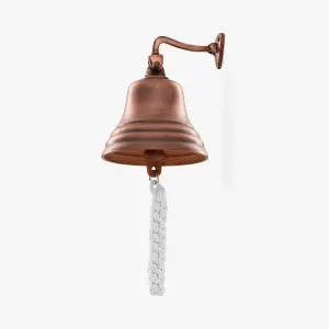 Copper Bell Bar Accessories for Home Pub Hand Bell Wall Mounted Bar Bell Nautical Decorations Unique Bronze Bell 10 Inch