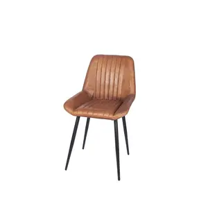 Mariners Genuine Leather Upholstered Dining Chair Brown