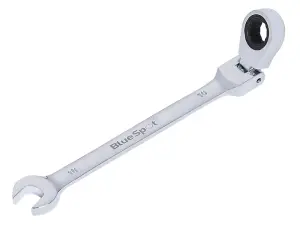 BlueSpot Tools 180 degree Flexible Head Ratchet Spanner 10mm