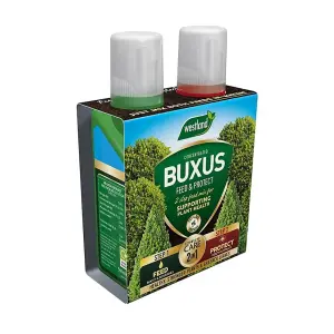 Westland Buxus 2 In 1 Concentrate Plant Food Feed & Protect 2 x 500ml Topiary