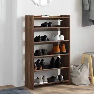 Berkfield Shoe Rack Brown Oak 60x25x100 cm Engineered Wood