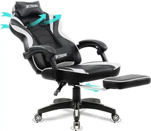 Olsen & Smith XTREME New and Improved 2024 Model Gaming Chair Ergonomic Office Desk PC Computer Recliner Swivel Chair(Black/White)