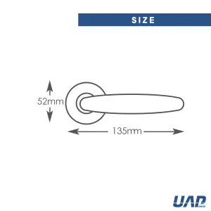 Intelligent Hardware - Internal Door Handle - Pair - Lever on Round Rose - Galaxy - Satin Chrome