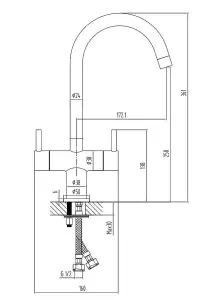 Aquarius TrueCook Series 77 Chrome Two Handle Kitchen Mixer Tap AQTK077