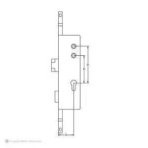 Cego Surelock Centre Lock Case - 35mm Backset - 119009