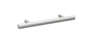 Furniture Handle Textured Knurled Bar Handle, 156mm (96mm Centres) - Satin Chrome