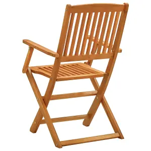 Berkfield Folding Garden Chairs 4 pcs Solid Eucalyptus Wood