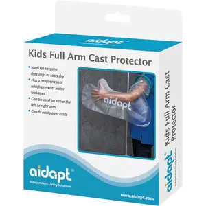 Kids Full Arm Cast Protector - Neoprene Seal Prevents Leakages Left or Right Arm