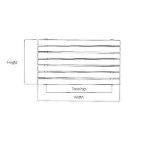 500mm (H) x 1000mm (W) - - Horizontal Bathroom Towel Radiator (Chester -Anthracite) - (0.5m x 1.0m)