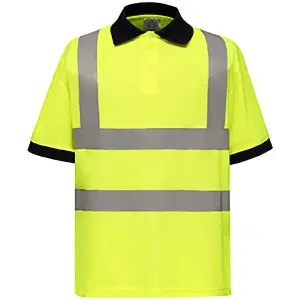 Yoko Hi-Vis Short Sleeve Polo Shirt / Mens Workwear