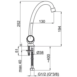 Hommix Rubineta Globo-R8 Kitchen Mixer