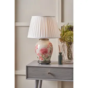 Kaat Polyester Blend Empire Lamp Shade ( Screw On ) Ivory / 23cm H x 35cm W x 35cm D