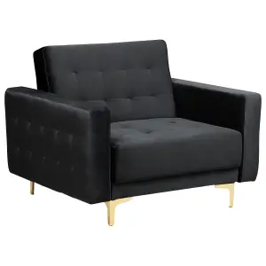 Armchair ABERDEEN Velvet Black