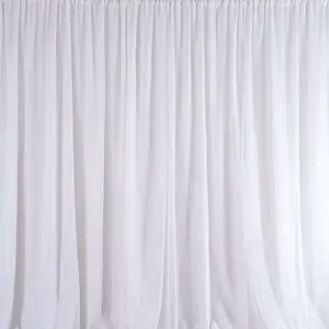 4x4 M Ice Silk Backdrop Curtain Photography Scenery for Christmas Events Decor, White