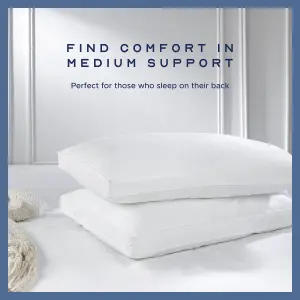 Snuggledown Back Sleeper Medium Support Pillow 2 Pack