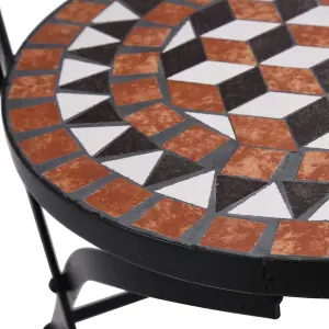 Berkfield Mosaic Bistro Chairs 2 pcs Brown Ceramic