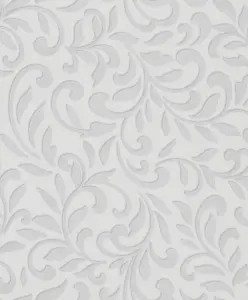 Paste the Wall White and Pearl Damask Wallpaper