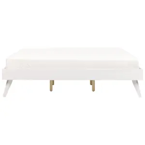 EU Super King Size Bed White BERRIC