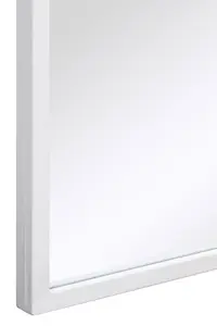 MirrorOutlet The Arcus White Framed Arched  Mirror 140CM X 70CM