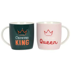 Caravan King and Queen Mug Set for Couples