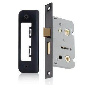 XFORT Matt Black Bathroom Lock 65mm