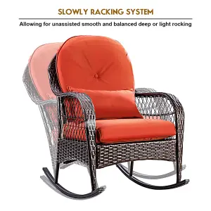 Costway Wicker Rocking Chair for Garden Patio