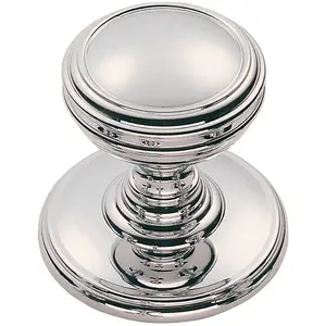 Ringed Tiered Cupboard Door Knob 38mm Diameter Polished Chrome Cabinet Handle