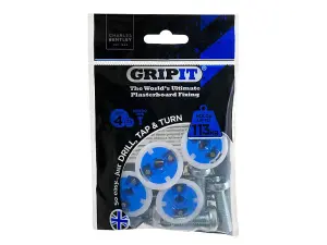 Gripit Blue Plasterboard Fixings 25mm (Pack 8)