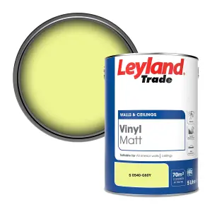 Leyland Trade Vinyl Matt Walls & Ceilings Emulsion Paint (S 0540-G60Y) 5L