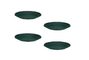 4 x 27cm Plant Pot Saucer Medium Venetian Green Colour Plastic Plant Saucer Dish