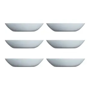 URBNLIVING 20cm Diameter Grey Set of 6 Modern Soup Bowl