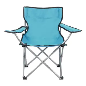 Kids Lightweight Folding Camping Chair - Portable Steel Frame Arm Chair with Carry Bag for Outdoor and Camping Suitable for Ages