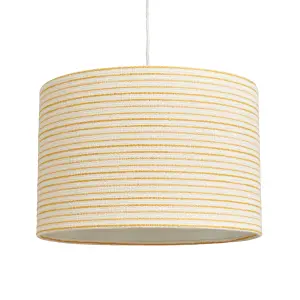 Litecraft Stripe Yellow Easy Fit Lamp Shade